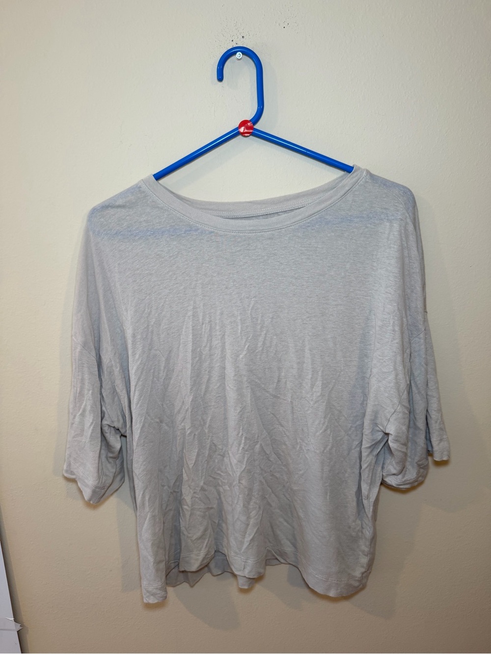 LOFT Light Gray Short Sleeve Relaxed Tee